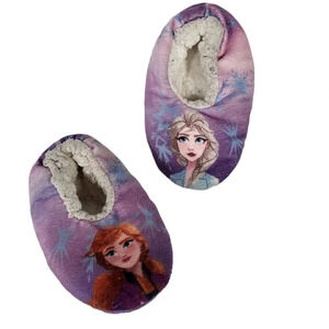 Disney Frozen slippers toddler purple Anna and Elsa